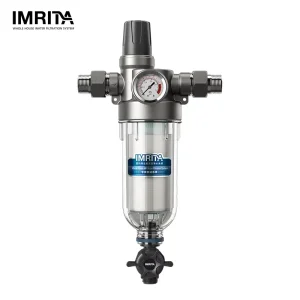 IMRITA Under Sink Reusable 50 Micron Flushable Spin Down Sediment Filtro De Agua Water Prefilter Purifier for Home
