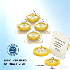Individually Packaged Factory Price PES PTFE Nylon Membrane ISO9001 Certified Sterile Syringe Filter 0.22μm