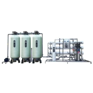 Industrial 1 T/2 T/5 T RO Reverse Osmosis Water Treatment Equipment with Pure Water Deionization and Direct Drinking System