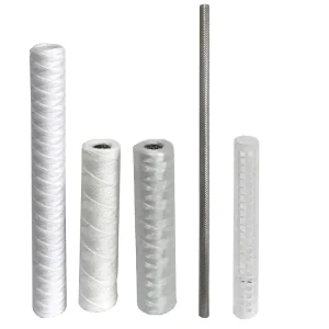Industrial 10 20 30 40 Inch 5 Micron PP Cotton Fiberglass String Wound Sediment Water Filter