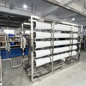 Industrial 10T Reverse Osmosis Water Filter System with Pump and PLC for Water Storage