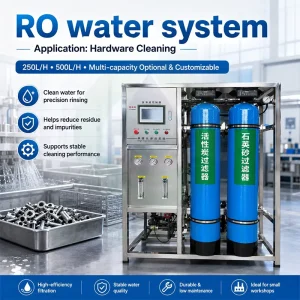 Industrial 250LPH RO Water Purifier Reverse Osmosis Machine for Hardware Electroplating Cleaning