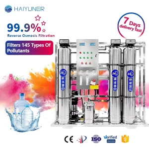 Industrial 500 LPH Reverse Osmosis System with 4040 RO Membrane and Potable Water Filter for Bottling Plant