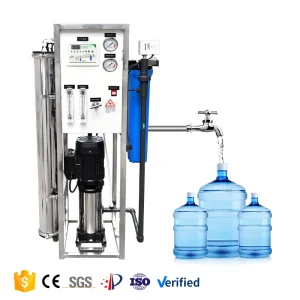 Industrial 500LPH High Efficiency Reverse Osmosis Water Purification Plant with Pump 1 Year Warranty 96% 98% Purification Rate