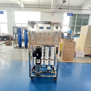 Industrial Commercial 1000L/Hour Reverse Osmosis Water Filter System PLC-Controlled Stainless Steel Pump Motor