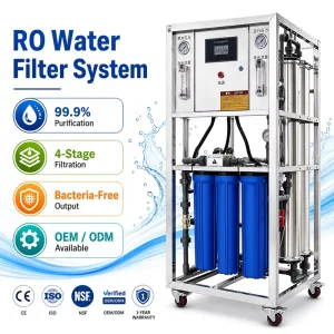Industrial Commercial High-Flow Reverse Osmosis RO Plant Filter System with Steel Water Treatment Equipment