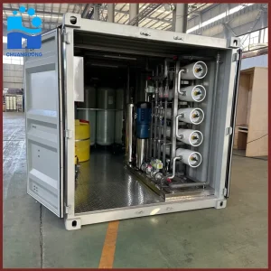Industrial Container Reverse Osmosis System 5000L/H Mobile Pure Water Treatment Machine