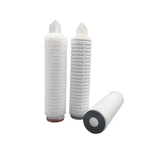 Industrial Hydrophilicity Hydrophobicity PES PTFE PP Nylon Membrane 0.22 Micron 226Fin Pleated Water Filter Cartridge