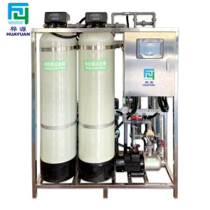 Industrial RO Water Purifier System with PLC and Pump, 500L/Hour, for Iron and Manganese Removal