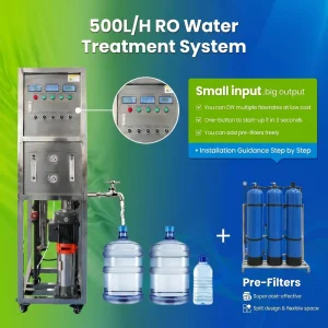 Industrial RO Water Treatment System 500L H Stainless Steel Purification Machine