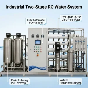 Industrial RO Water Treatment System Two-Stage Reverse Osmosis Pure Water Machine for Drinking Water Purification