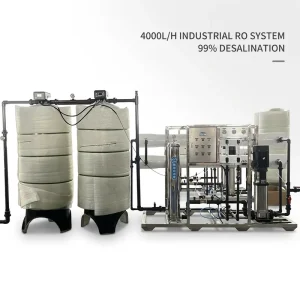 Industrial Reverse Osmosis System 4000L Hour 304 Stainless Steel RO Water Treatment Plant Purification Machine Pump for Well