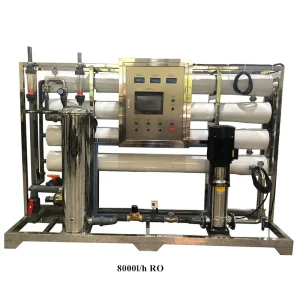 Industrial Reverse Osmosis System 8000L h Drinking Water Purification PLC Controlled Pump FRP Vessel RO Remote Control Water