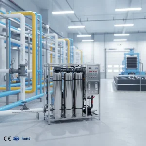 Industrial Reverse Osmosis Water Filter Plant with EDI System, PLC, and Pump, 500 L/H, CE Certified