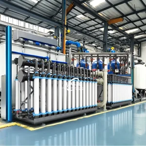 Industrial Ultrafiltration Water Purifier for Reclaimed Water Reuse PLC Control Pump Stainless Steel 10t H Capacity