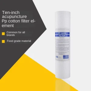 Industrial Water Purifier 20 Inch PP Fiber Filter 5 Micron 10 Micron Sediment Replacement Cartridge High Efficiency White Easy