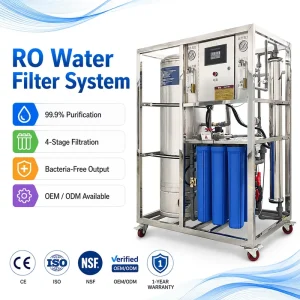 Industrial Water Treatment Pure Water Purifier System with Pump and RO Membrane