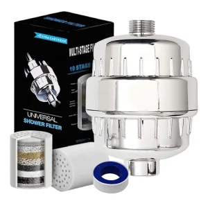 Inline Showerhead Activated Carbon Cartridge 15-Stage Bacteria Filter Household Hard Water Purifier