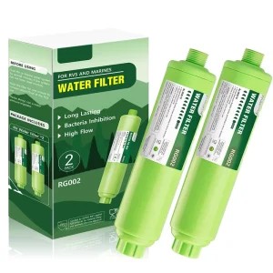 Inline Water Filter for RV and Marine Use, Removes Odors, Bad Taste, Rust, and Chlorine