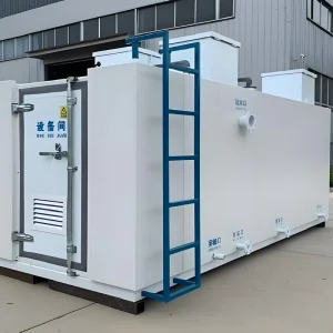 Integrated Compact Wastewater Treatment System with Automatic Operation and Built-In Septic Holding Tank for Factory and Home Use