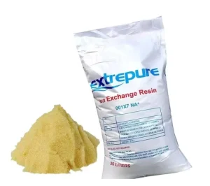 Ion Exchange Resin Strong Acid Cation 001*7 Water Softener Media 25L ISO9001 Certified Softening System