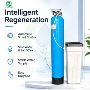 Ion Exchange Water Softener System with 001×7 Strong Acid Cation Resin Food Grade Seal Parts Factory OEM ODM