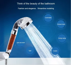 Ion Handheld Spa Filter Shower Head with High Pressure Water Saving Function Bathroom Faucet Accessory