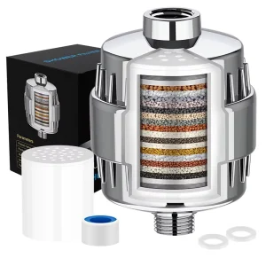 Ionic Charcoal KDF Filter Cartridge Universal Replacement for Showerhead Water Filter