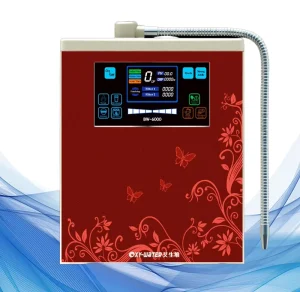 Japan Titanium Platinum Coating 7 Plates Alkaline Water Machine Ionizer High pH Electric Power Source for Household Use