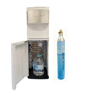 JinMing Hot Cold and Soda CO2 Water Bottom Load Soda Water Cooler Sparking Water Dispenser for Household Bubble Water Compressor