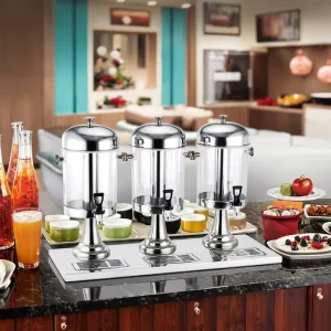 Juice Dispenser Fruit Machine for Parties Large Stainless Steel with Tap Stand 8 16 24 Liters Beverage Drink Juice Dispenser