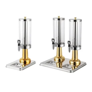 Juice Drink Beverage Dispenser with Tap, Buffet, One Two Three Multi-Tank, for Parties