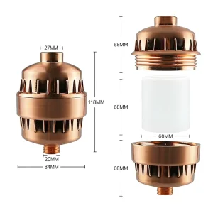 KDF 55 Vitamin C Chlorine Removal Activated Carbon Multi Stage Replaceable Cartridge Shower Water Filter System