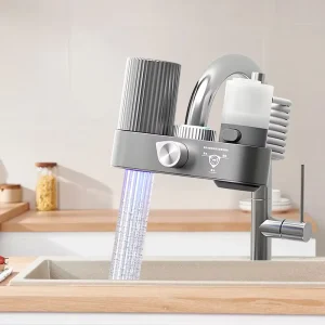 Kitchen Faucet Water Filter Plastic Activated Carbon 10 Stage Filtration Removes Bacteria Chlorine Heavy Metals Manual Household