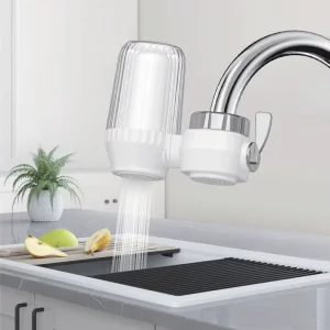 Kitchen Tap-Mount Manual Activated Carbon Water Filtration System for Household Use