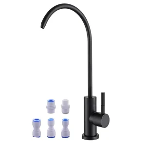 Kitchen Water Filter Faucet 304 Stainless Steel Lead Free Black Drinking Water Purifier Faucet