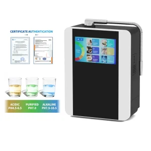 LCD Screen Panel 11-Plate Household Water Ionizer with Platinum Coating, pH Water Filter