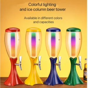 LED Beer Tower Dispenser Plastic Multi-Capacity Beverage Vending Machine and Beer Tap Accessories for Nightclub KTV