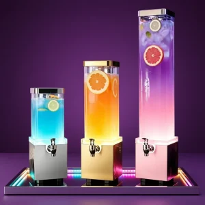 LED Beverage Tower with Stainless Steel Spigot, Beer Dispenser for Home Bar and Commercial Use