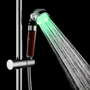 LED Shower Water Faucet Tap Flower Sprinkler Head Filter Wall Hung Show Rain Shower Colorful LED Head With Color Changing