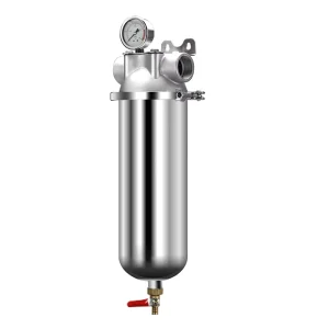 LI 20T 316 Stainless Steel Mesh 40 Micron Pre Filter Manual 20T Flow Whole House Outdoor Water Filter 36 Month Filter Life