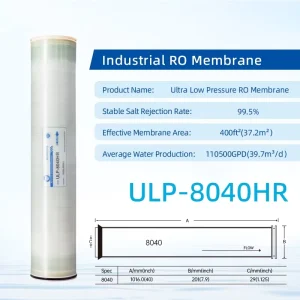 LP22 8040 Industrial Low-Pressure RO Membrane, 8 Inch, for Desalination