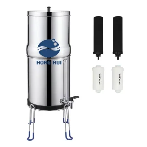 LT-1.5A 1.5 Gallon Stainless Steel Gravity Water Filter NSF/ANSI 42 and 372 for Outdoor and Home Use