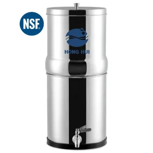 LT-2.25A NSF Certificate Gravity-Fed Water Filter System with Purification Filters and Stand for Home Camping Travel