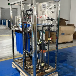 Lab RO Ultrapure Water Purifier System with Pressure Vessel PLC & Pump for Water Storage 1 Year Warranty