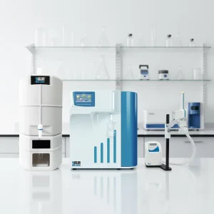 Laboratory Ultrapure Water Purifier with Integrated Filtration and Continuous Water Quality Monitoring