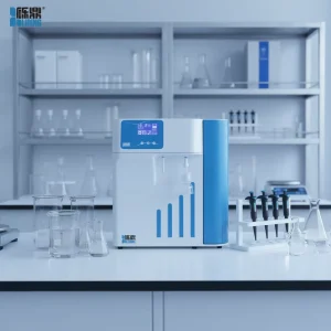 Laboratory Ultrapure Water Purifier with Touchscreen Controls and Real-Time Parameter Display