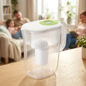 Large Capacity 4.2L Alkaline Water Filter Pitcher Activated Carbon Filters BPA Free Household Use Removes Heavy Metals Bad Odor