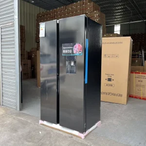 Large Capacity 573-Liter Double-Door Air-Cooled Frost-Free Side-by-Side Refrigerator with Water Dispenser