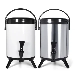 Large-Capacity Stainless Steel Keep-Warm Tea, Milk, and Beverage Juice Dispenser with Milk Tea Barrel